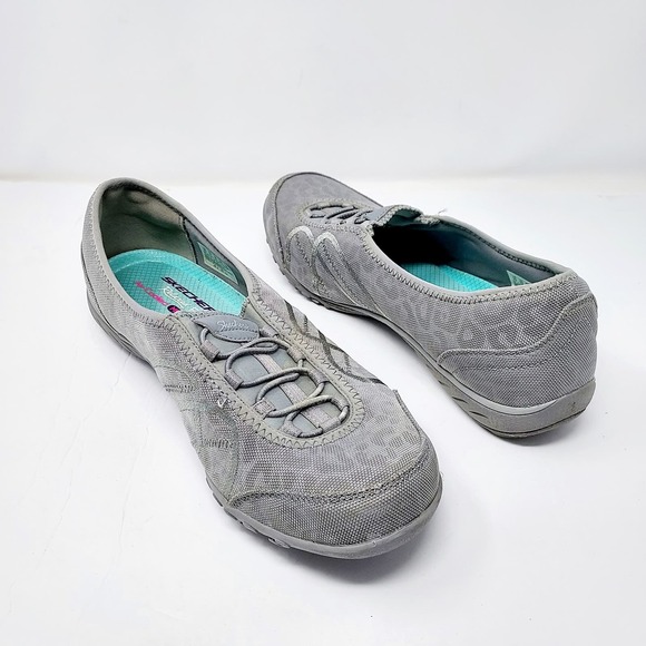 Skechers Relaxed Fit Gray Slip On Size 9.5 - Picture 1 of 11